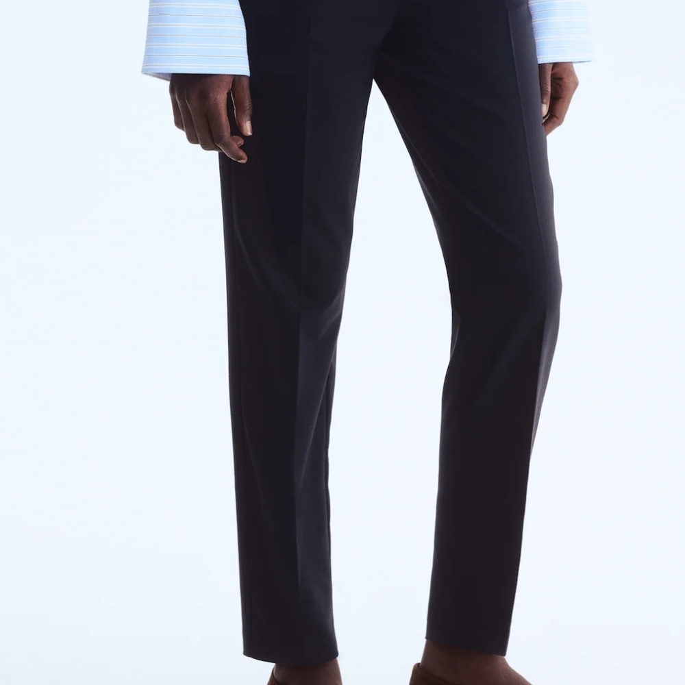 H&M Navy Blue Cropped Tailored Ankle Pants Size 18